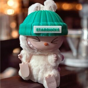 Starbucks Bear Green 3D printed hat for Labubu doll( doll not included )